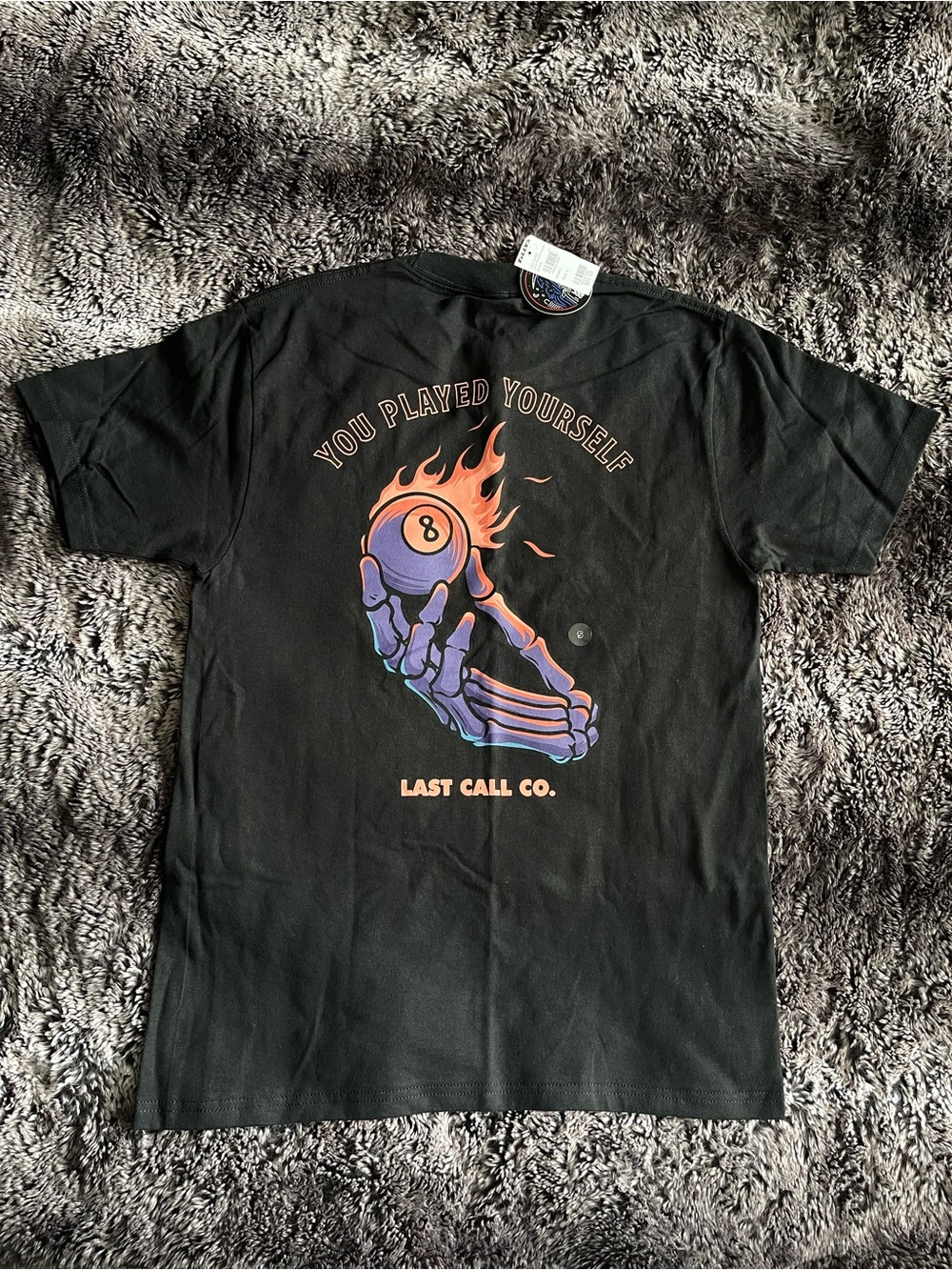 NWT NEW Tilly’s Last Call Co You Played Yourself Skeleton Hand Billiard Ball S
